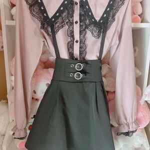 ♡ ma*rs buckle suspender skirt ♡